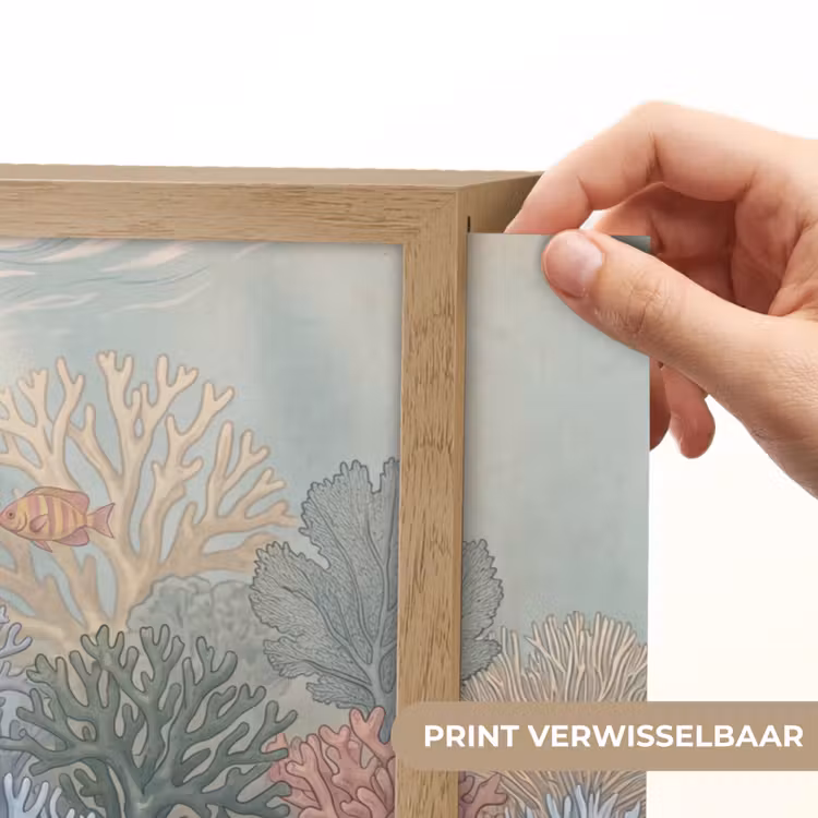 Zee - Koraal - Vis - Natuur - Kleurrijk Light Box met batterij (Wandlamp) middel -USP_websiteprintNL