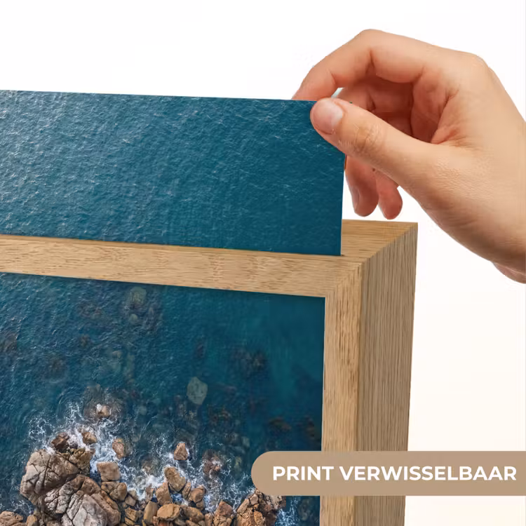 Zee - Kustlijn - Natuur - Abstract - Blauw Light Box met kabel (Wandlamp) klein -USP_websiteprintNL