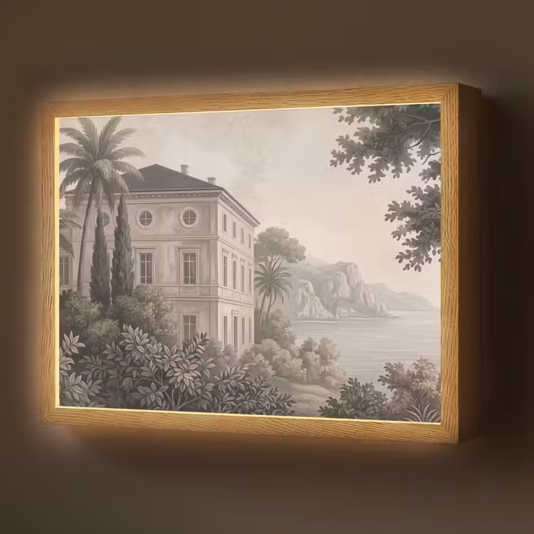 Zee - Villa - Beige Light Box met batterij (Wandlamp) middel -z3d_website