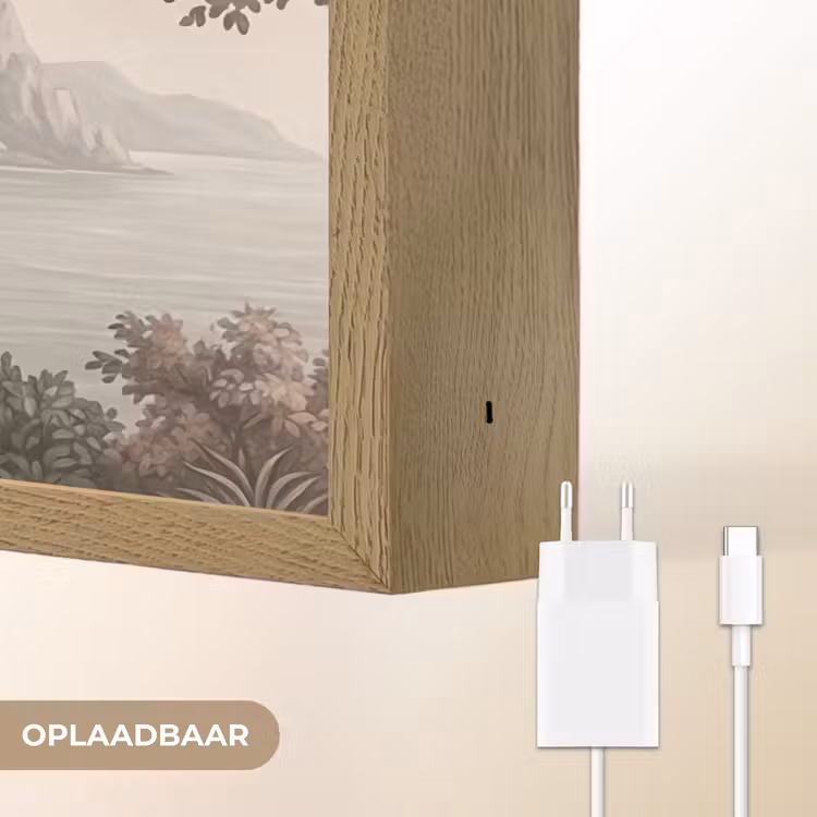 Zee - Villa - Beige Light Box met batterij (Wandlamp) middel -USP_websiteoplaadbaarNL