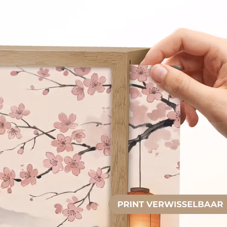 Zon - Japans - Traditioneel Light Box met batterij (Wandlamp) middel -USP_websiteprintNL
