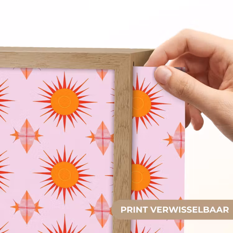 Zon - Patroon - Roze Light Box met batterij (Wandlamp) middel 907 -USP_websiteprintNL
