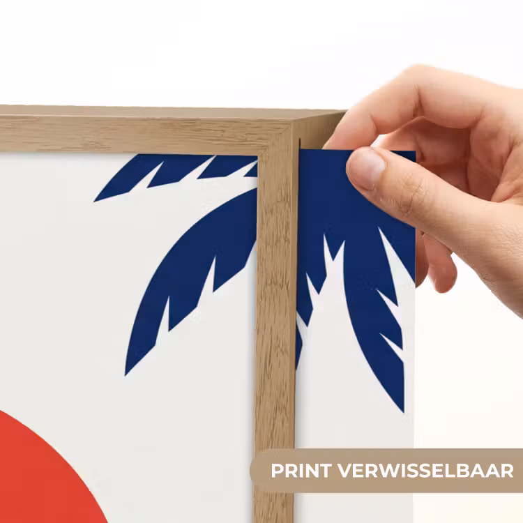 Zonsondergang - Zee - Palmboom - Tropisch - Modern Light Box met batterij (Wandlamp) middel -USP_websiteprintNL