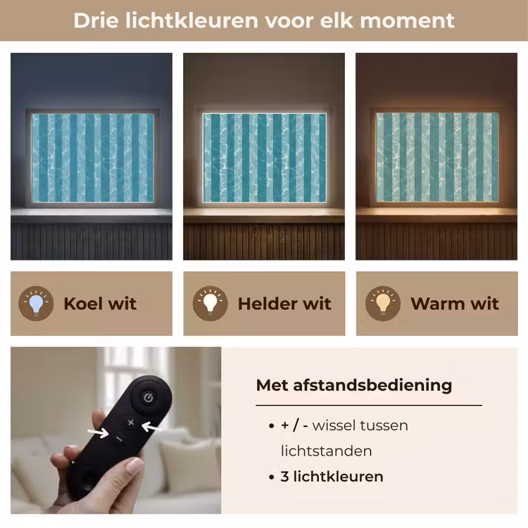 Zwembad - Strepen - Groen Light Box met batterij (Wandlamp) middel 907 -USP_lichtkleurNL