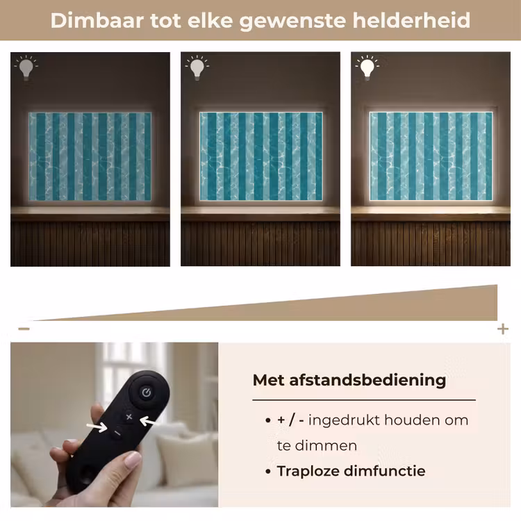 Zwembad - Strepen - Groen Light Box met batterij (Wandlamp) middel 907 -USP_dimbaarNL