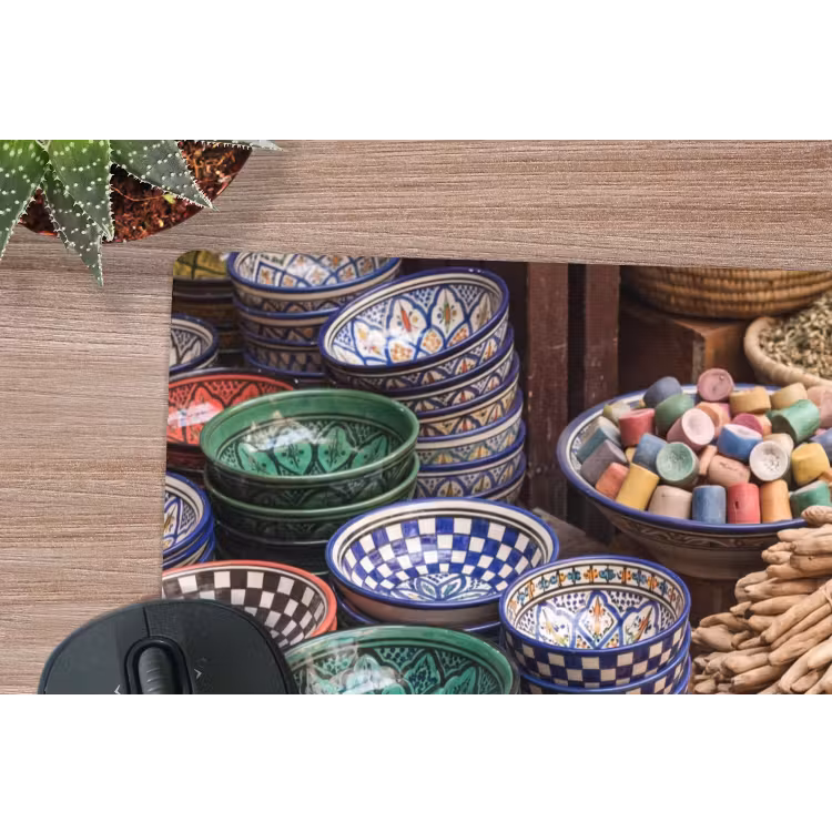 Muismat - Aardewerk - Oosters - Kleurrijk - Aardewerk - Oosters - Kleurrijk muismat rubber klein