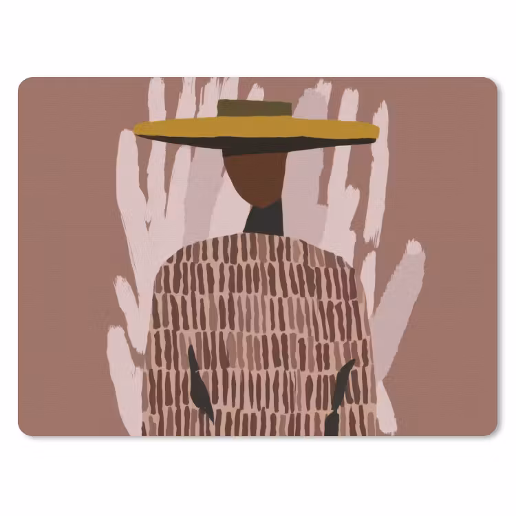 Abstract - Figuur - Illustratie - Hoed muismat rubber klein -3d