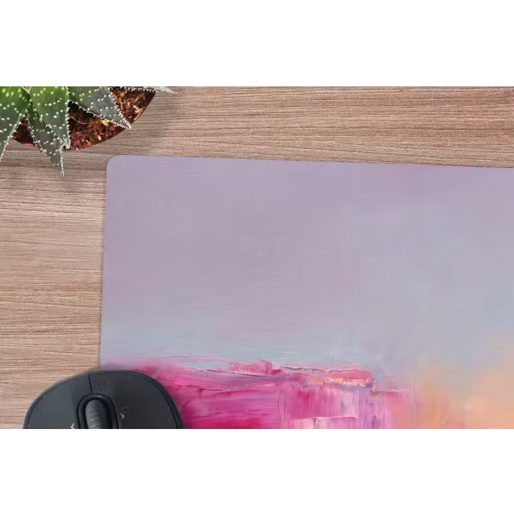 Abstract - Kleuren - Modern - Roze muismat rubber klein -closeup