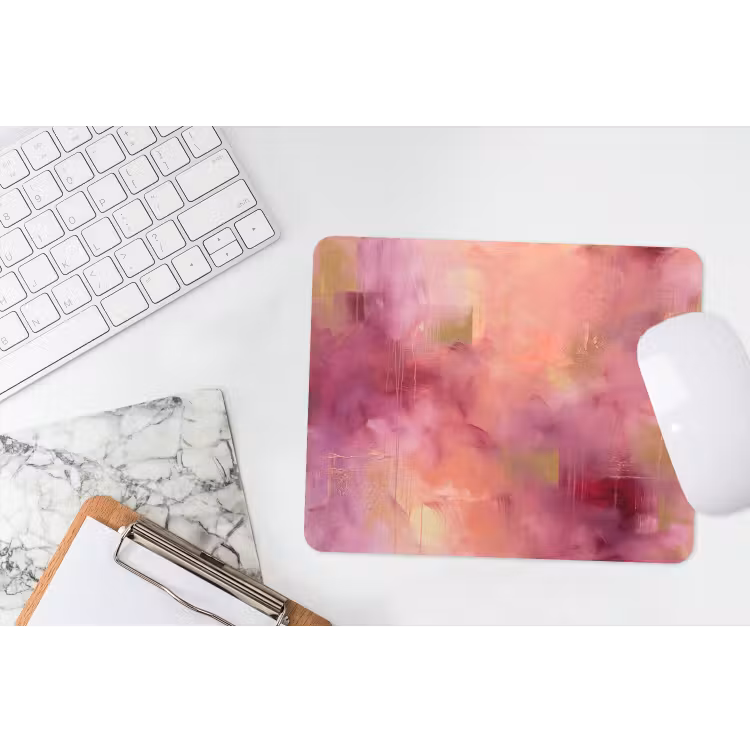 Abstract - Kleuren - Modern - Roze - Paars muismat rubber klein -witbureau