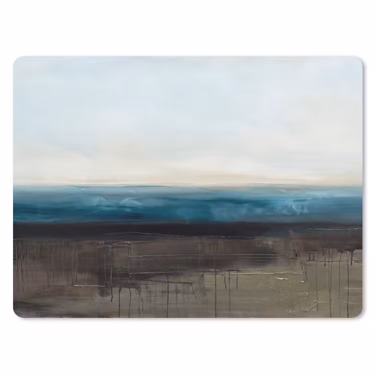 Abstract - Landschap - Horizon - Blauw - Modern muismat rubber klein -3d