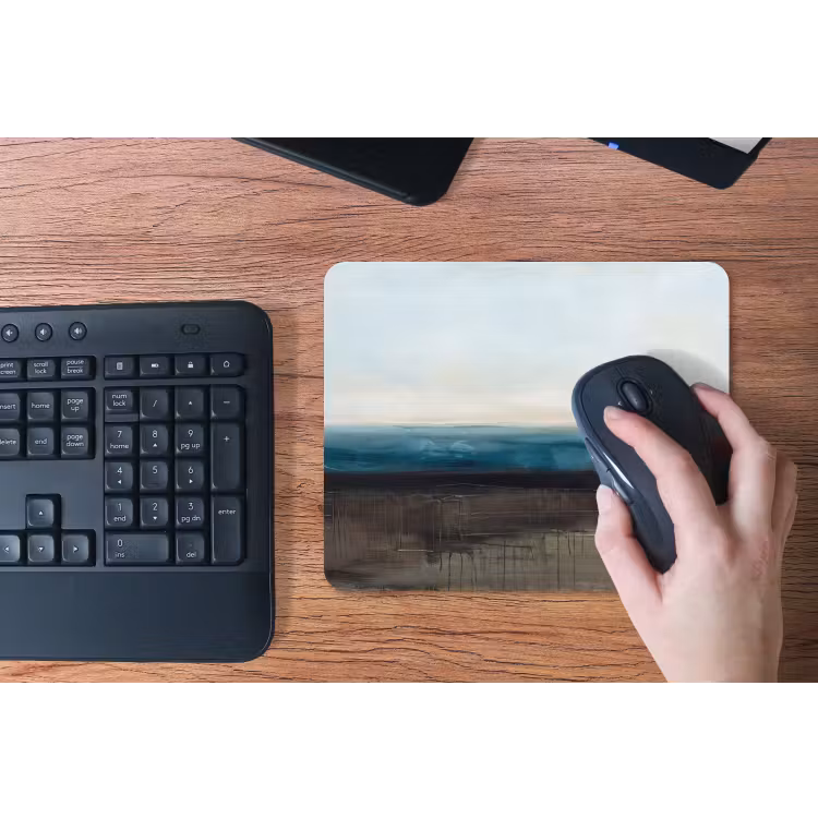 Abstract - Landschap - Horizon - Blauw - Modern muismat rubber klein -toetsenbord