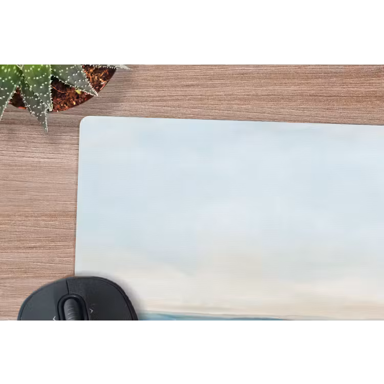 Abstract - Landschap - Horizon - Blauw - Modern muismat rubber klein -closeup