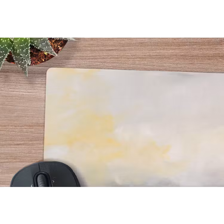 Abstract - Landschap - Modern - Geel muismat rubber klein -closeup