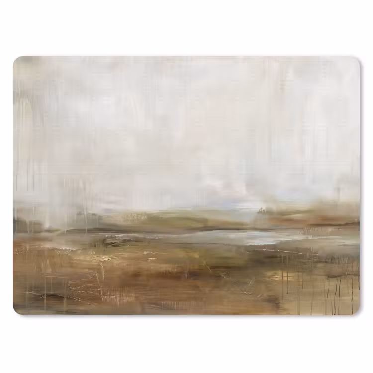 Abstract - Landschap - Natuur - Beige - Bruin muismat rubber klein -3d