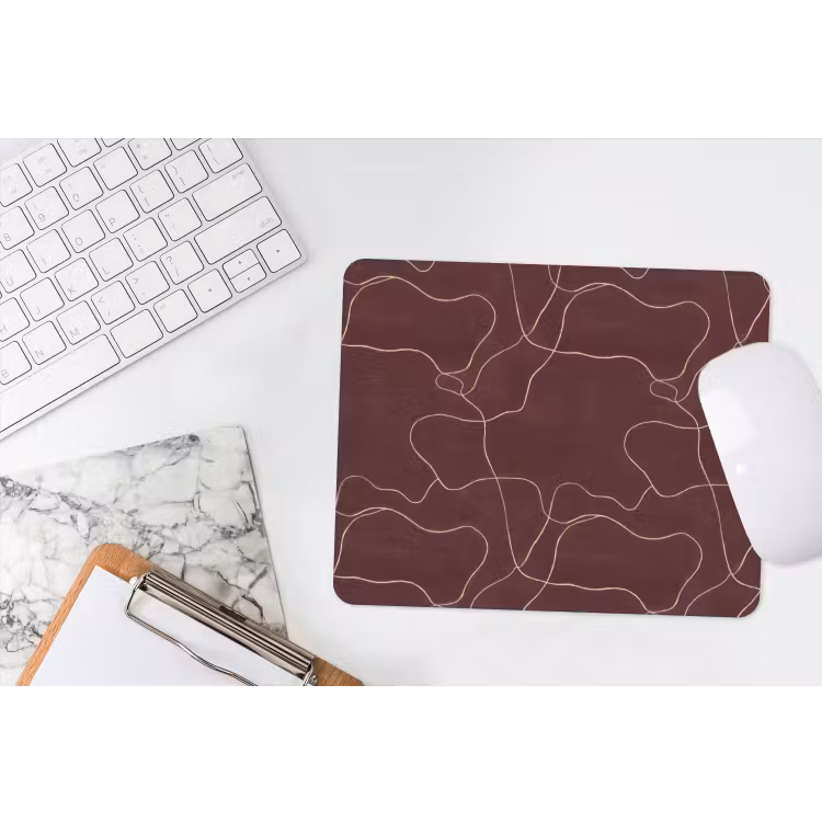Abstract - Modern - Bruin muismat rubber klein 262 -witbureau