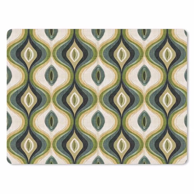 Abstract - Ritmisch - Groen muismat rubber klein 262 -3d