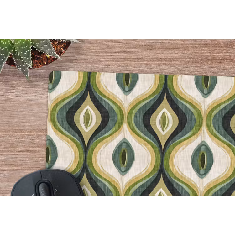 Abstract - Ritmisch - Groen muismat rubber klein 262 -closeup