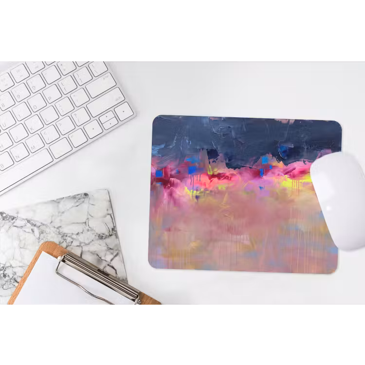 Abstract - Textuur - Kleuren - Modern - Roze muismat rubber klein -witbureau