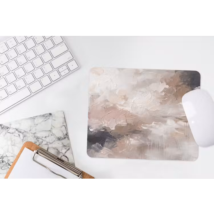 Abstract - Textuur - Kunst - Modern - Beige muismat rubber klein -witbureau