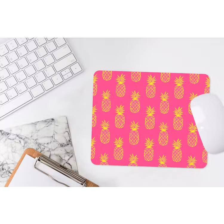 Ananas - Trendy - Roze muismat rubber klein 262 -witbureau