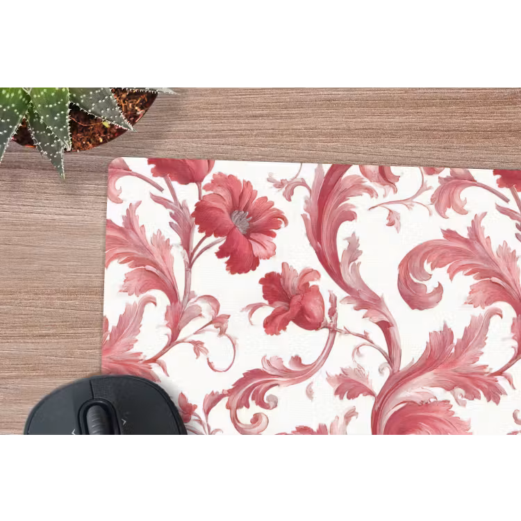 Barok - Patroon - Rood muismat rubber klein 262 -closeup