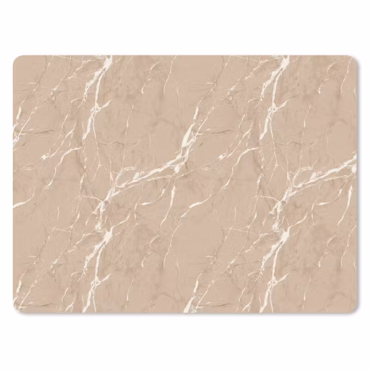 Beige - Marmer - Organisch - Wit muismat rubber klein 262 -3d