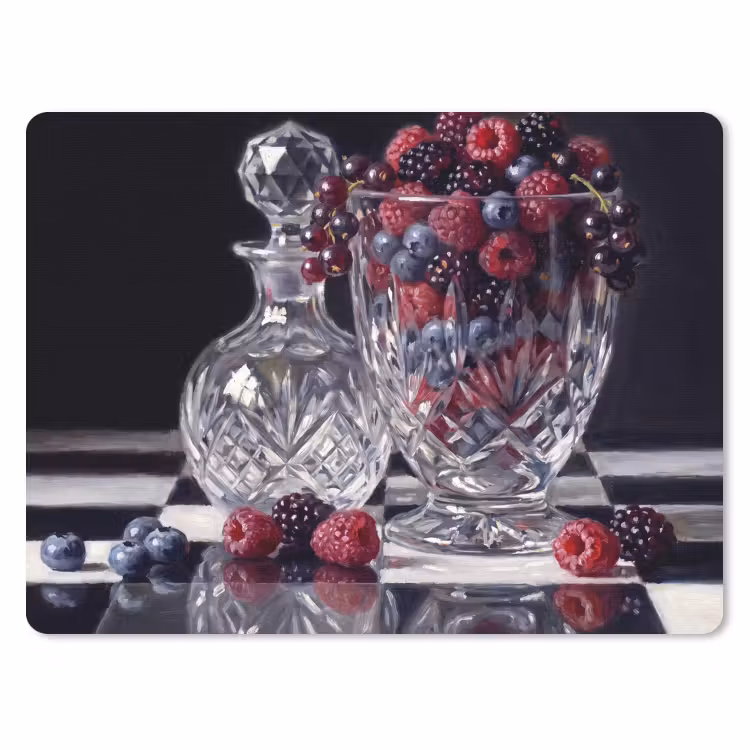 Muismat - Bessen - Kristal - Stilleven - Bessen - Kristal - Stilleven muismat rubber klein