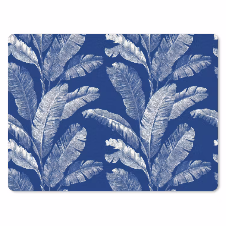 Blad - Palm - Blauw muismat rubber klein 262 -3d