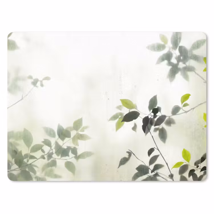 Blad - Schaduw - Natuur - Abstract - Groen muismat rubber klein -3d