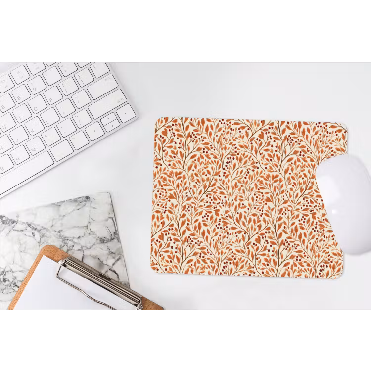 Bladeren - Botanisch - Terracotta muismat rubber klein 262 -witbureau