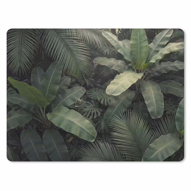 Bladeren - Groen - Tropisch - Natuur muismat rubber klein -3d
