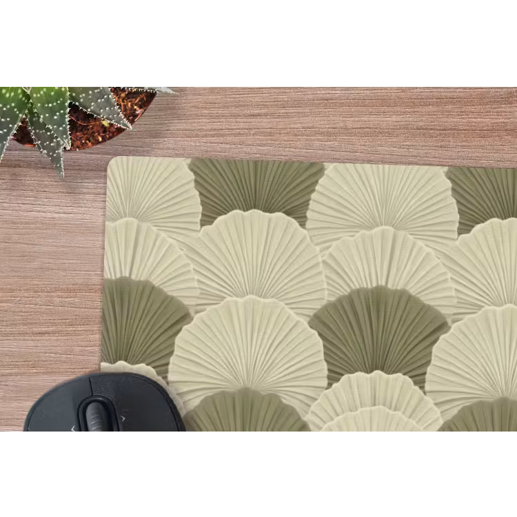 Bladeren - Structuur - Groen muismat rubber klein 262 -closeup