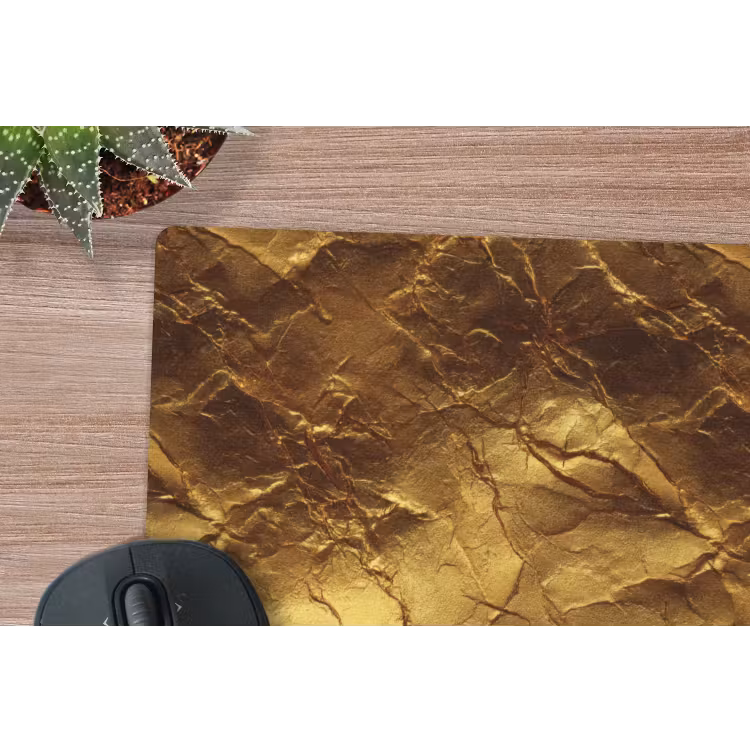 Bladgoud - Textuur - Goud muismat rubber klein 262 -closeup
