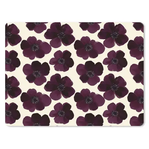 Bloemen - Aquarel - Paars muismat rubber klein 262 -3d