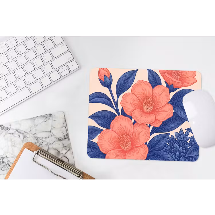 Muismat - Bloemen - Bladeren - Botanisch - Bloemen - Bladeren - Botanisch muismat rubber klein