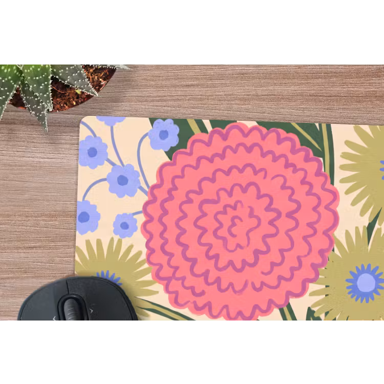 Bloemen - Boeket - Natuur - Abstract - Roze muismat rubber klein -closeup