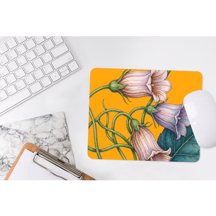 Muismat - Bloemen - Botanisch - Geel - Bloemen - Botanisch - Geel muismat rubber klein