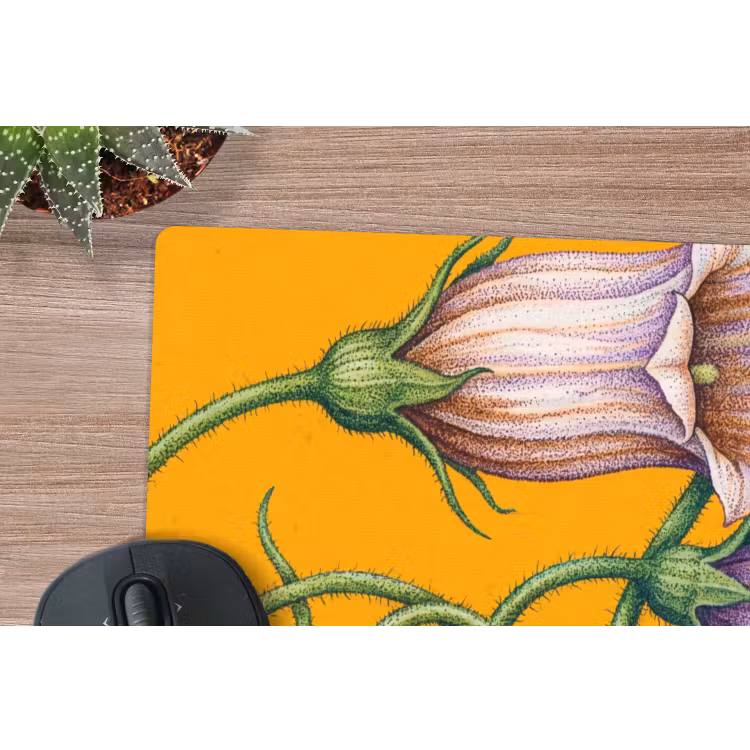 Muismat - Bloemen - Botanisch - Geel - Bloemen - Botanisch - Geel muismat rubber klein