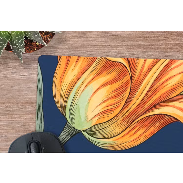 Muismat - Bloemen - Botanisch - Patroon - Bloemen - Botanisch - Patroon muismat rubber klein