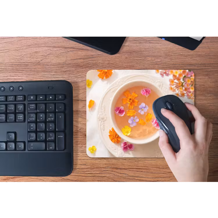 Bloemen - Kop - Natuur - Kleurrijk - Zomer muismat rubber klein -toetsenbord