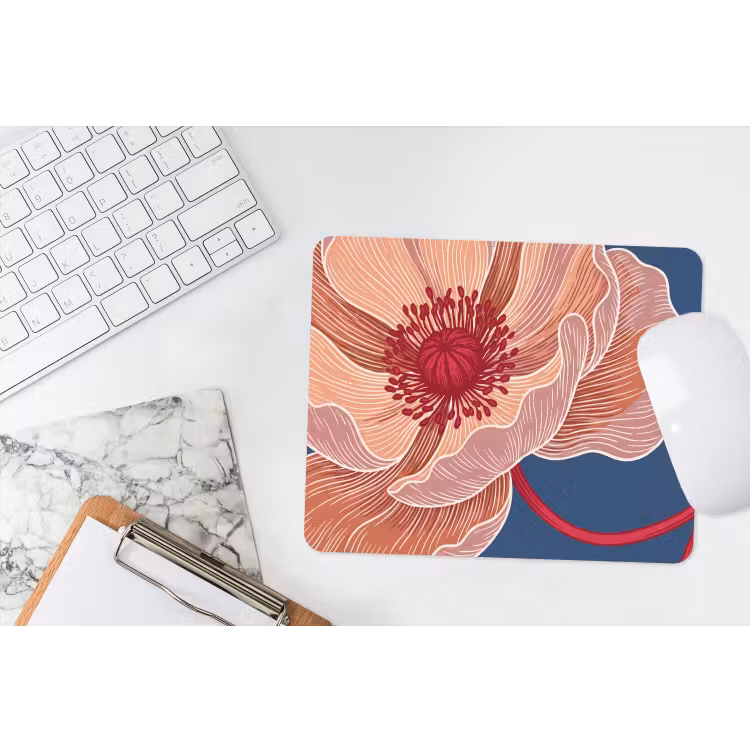 Muismat - Bloemen - Modern - Abstract - Bloemen - Modern - Abstract muismat rubber klein