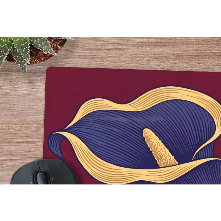 Muismat - Bloemen - Modern - Paars - Bloemen - Modern - Paars muismat rubber klein
