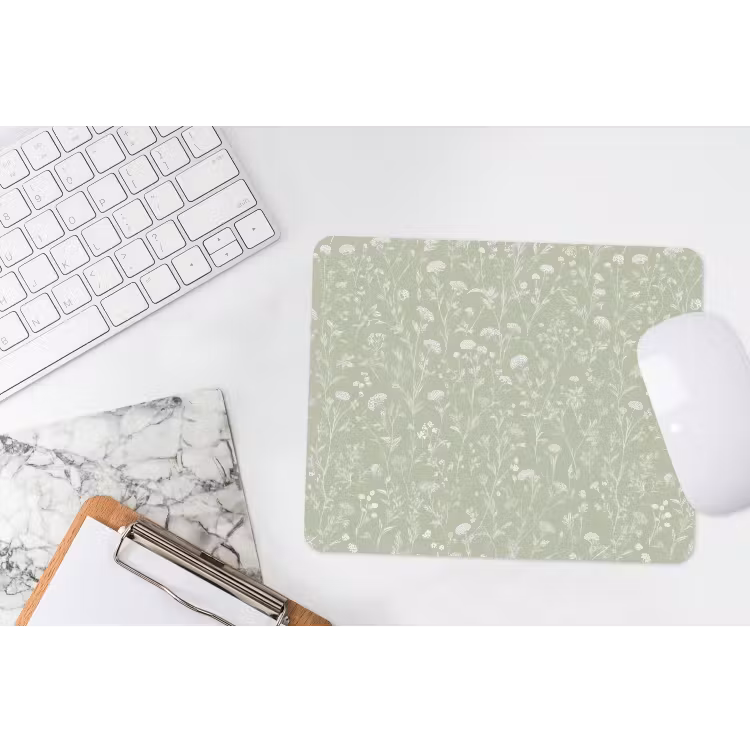Bloemen - Patroon - Groen muismat rubber klein 262 -witbureau