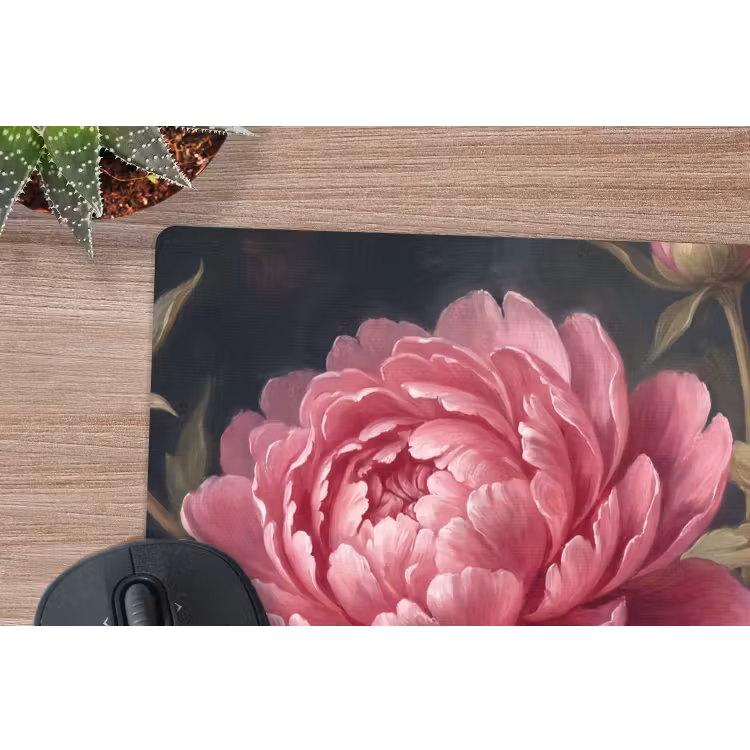 Bloemen - Roze - Klassiek - Natuur muismat rubber klein -closeup