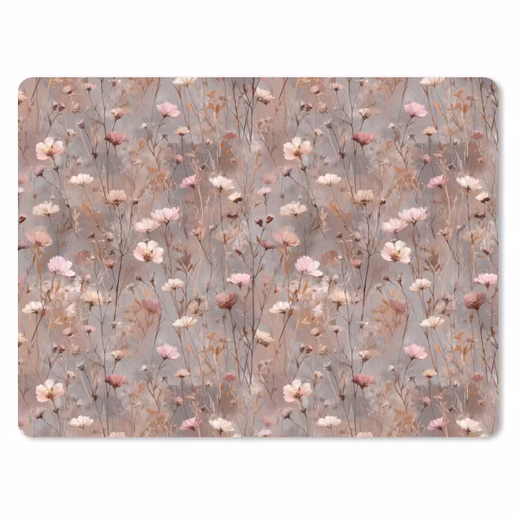 Bloemen - Wild - Pastel muismat rubber klein 262 -3d
