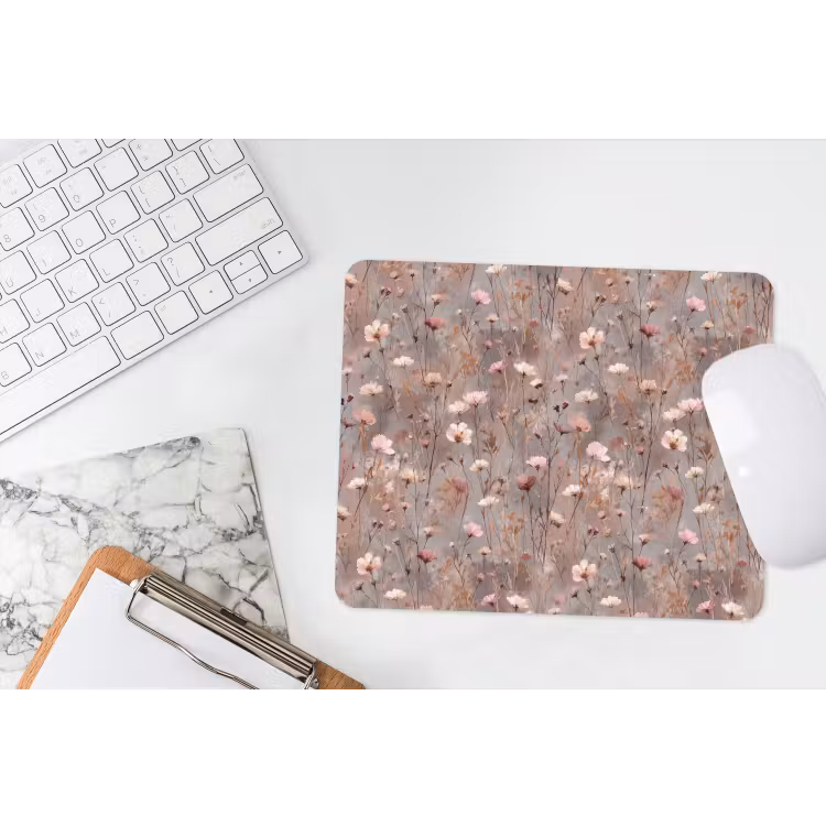 Bloemen - Wild - Pastel muismat rubber klein 262 -witbureau