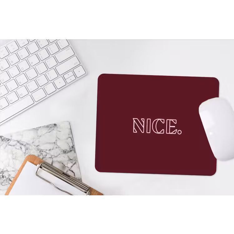 Bordeaux - Nice - minimalistisch muismat rubber klein -witbureau