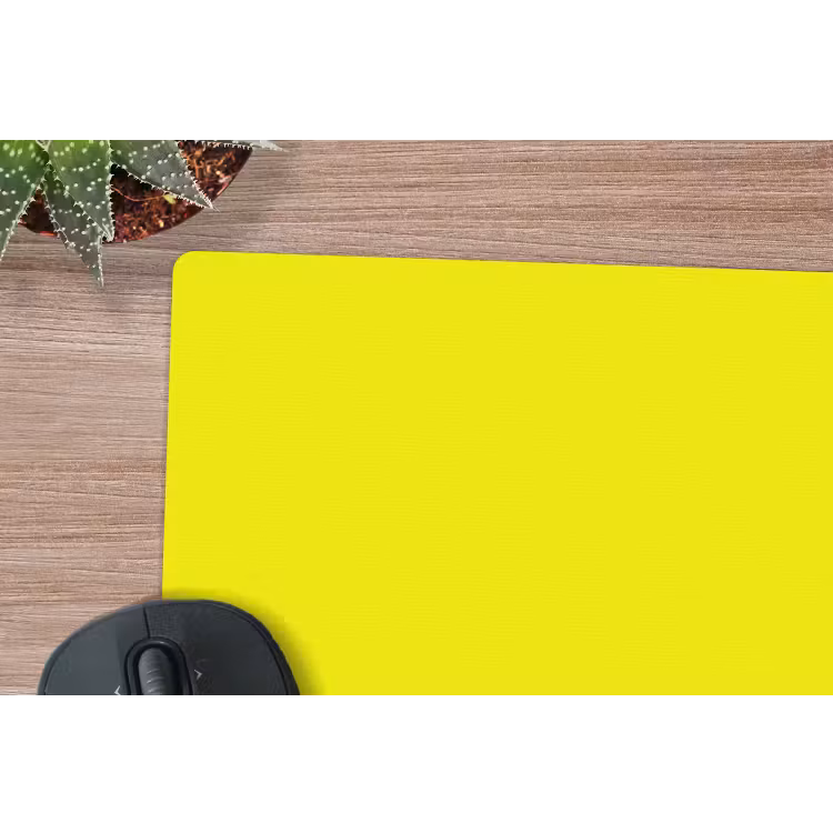 Bright - Canary - Geel muismat rubber klein 262 -closeup