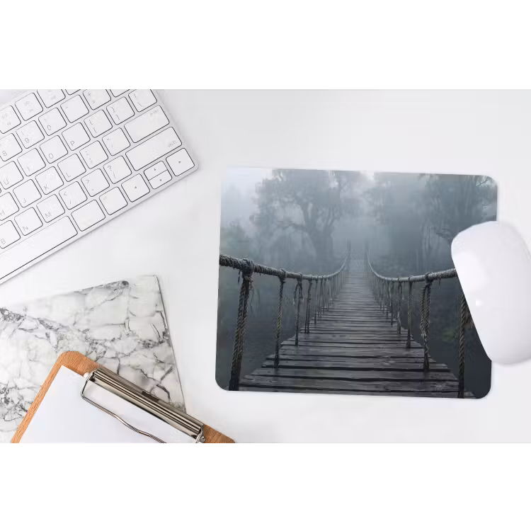 Brug - Jungle - Mist - Natuur muismat rubber klein -witbureau
