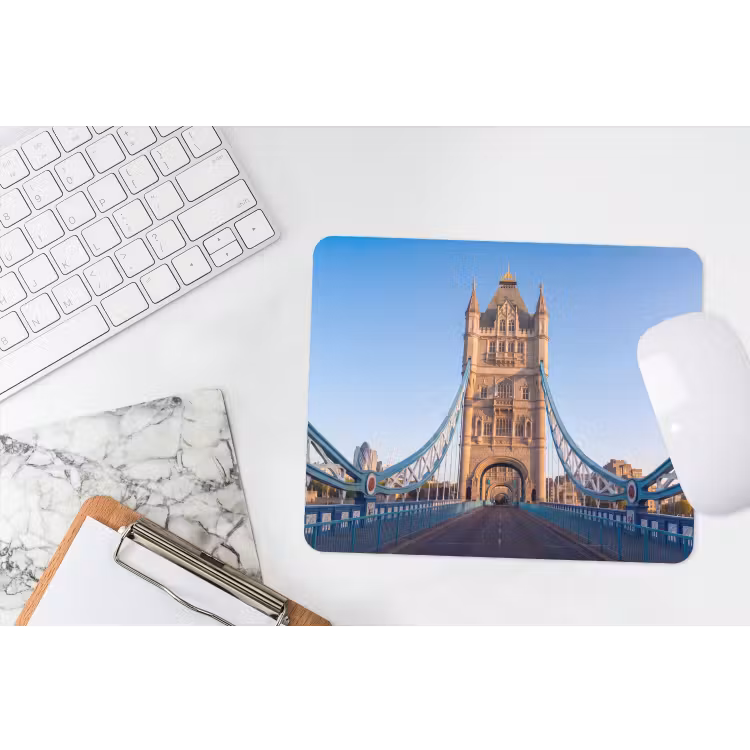 Brug - Toren - Architectuur - Klassiek - Blauw muismat rubber klein -witbureau